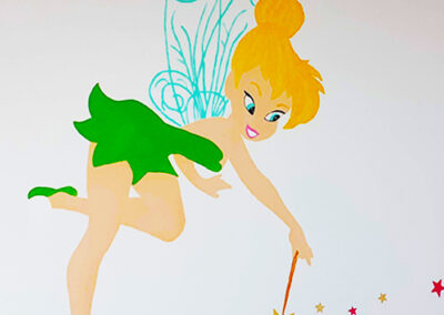 TInkerbel en Fonkel Muurschildering